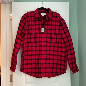 Filson Alaskan Guide Shirt Red Black Plaid Large